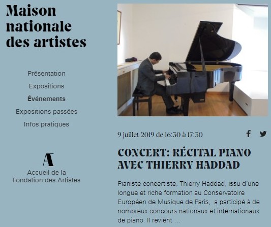Thierry Haddad - Pianiste concertiste concert nogent-sur-marne