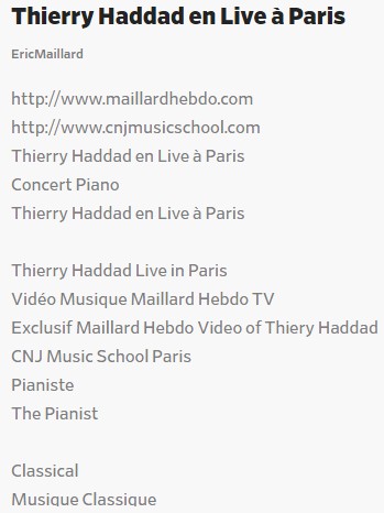 Thierry Haddad - Pianiste concertiste concert nogent-sur-marne