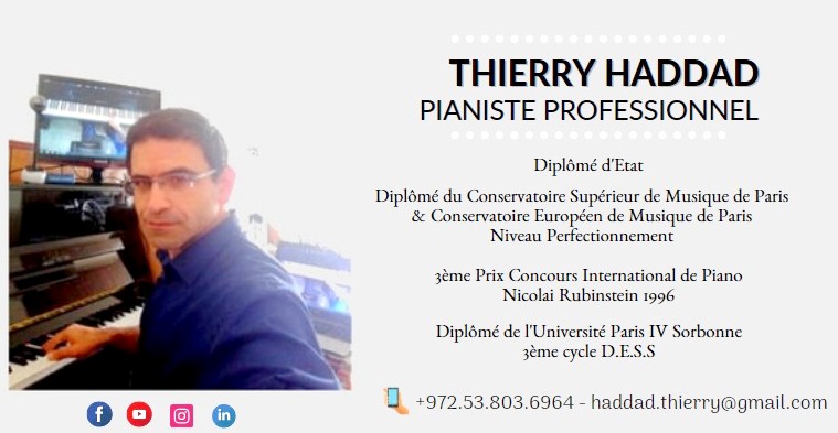 Thierry Haddad - Cours de Piano en Ligne Online Pianiste Tout niveau